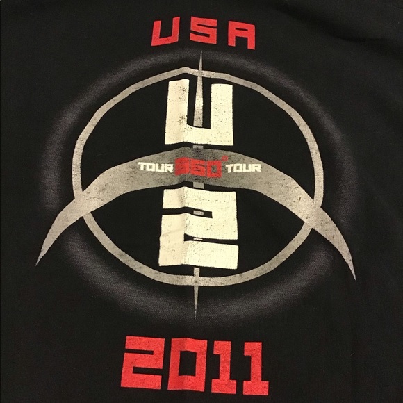 U2 2011 360 TOUR GENUINE CONCERT TEE TOP SZ M WORN ONCE BAND ROCK BONO EDGE - Picture 2 of 4